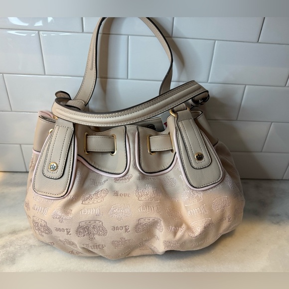 Juicy Couture Juicy Fan Club Satchel Crossbody Bag Sandstone Powder Blush NWT